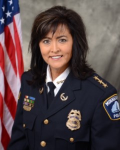 Minneapolis Police Chief Janee L Harteau receive Communication and Leadership Award